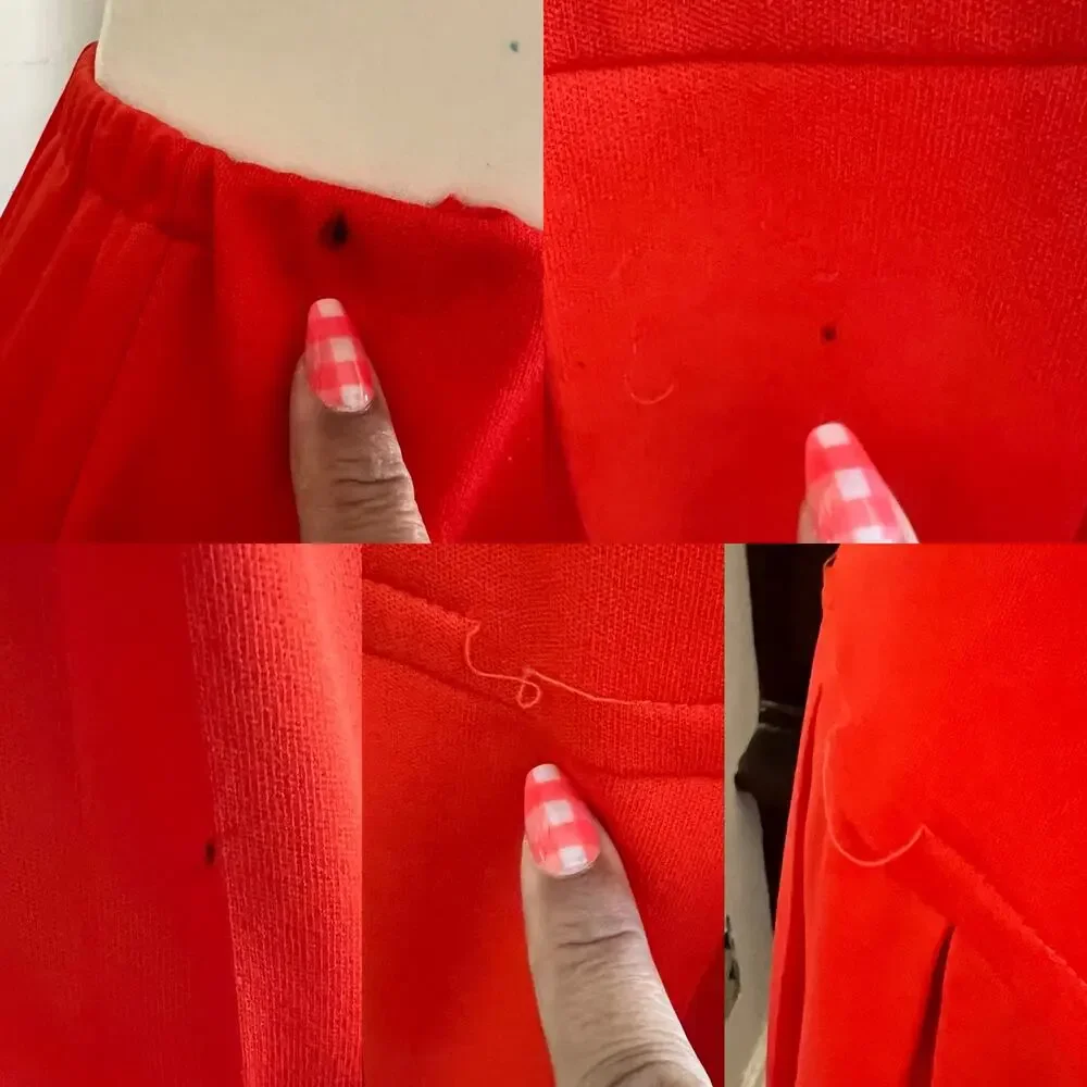Vintage 70s Act III Red Pleated Drop Waist Tennis Skirt Mini XS Sporty Blokecore